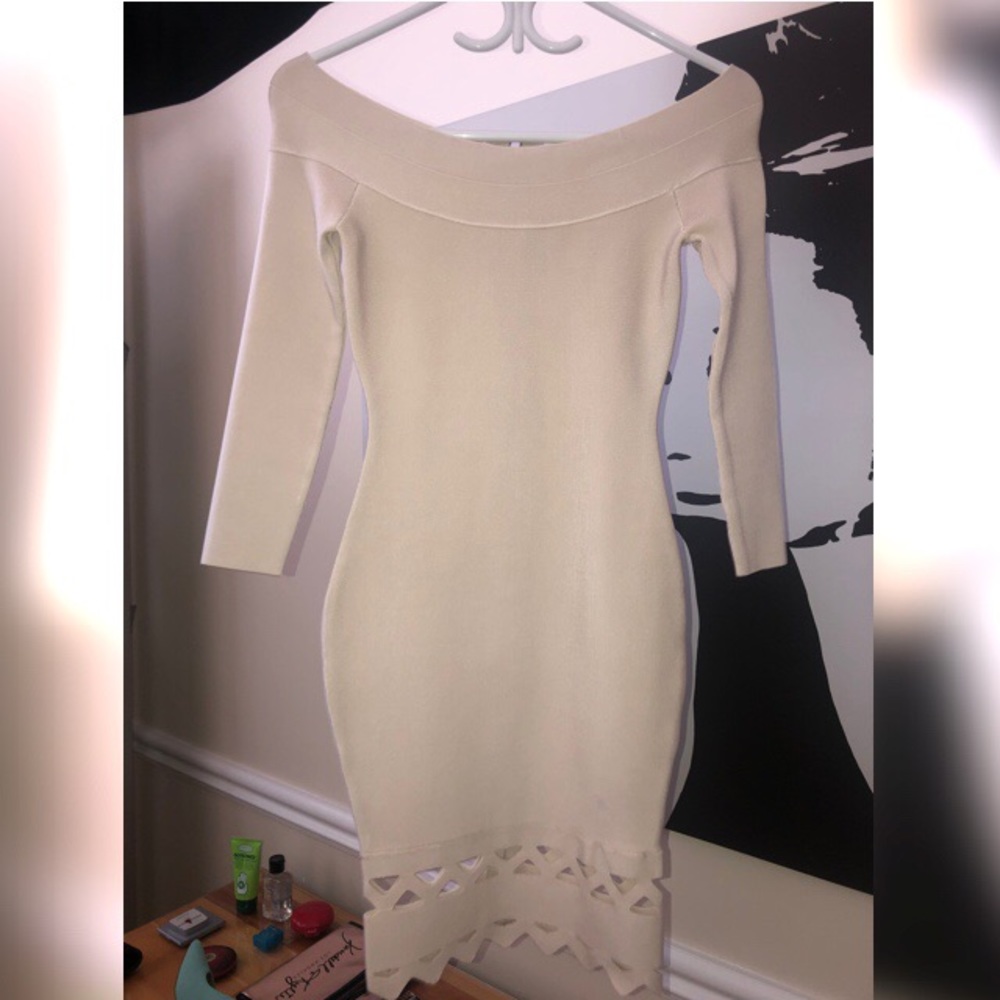 Marciano cut out right off the shoulder dress